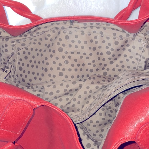 Relic By Fossil Coral Faux Leather Shoulder Bag Purse W/ Pockets Braided Straps - Picture 9 of 13